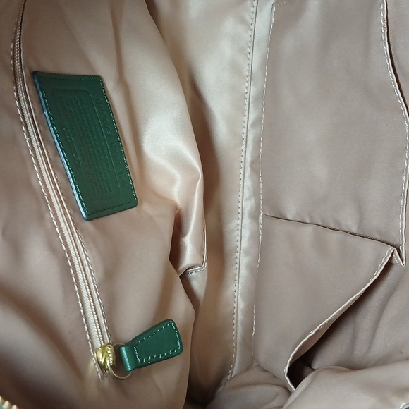 Coach "Ashley" Embossed Leather Croc Satchel - Green (H1275-F20346) - New Withou - Picture 6 of 8